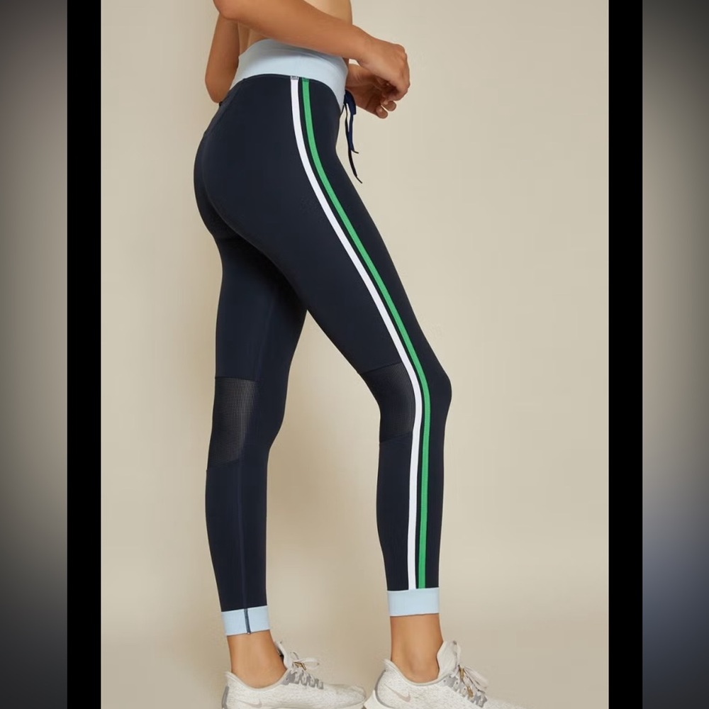 The Upside Color Block Matte Midi Pant Navy Multi Women’s 8 Medium Leggings $120